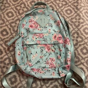 Teal floral mini backpack